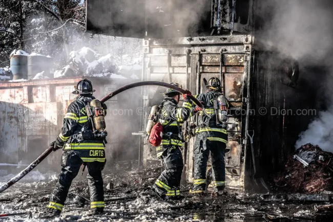 firefighters in action